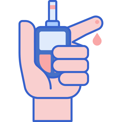 Diabetes test blood test blood icon
