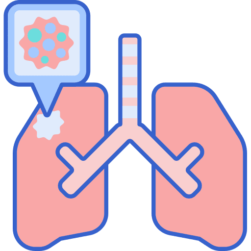 Lung cancer disease medical anatomy icon