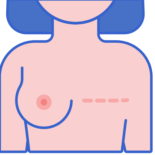 Mastectomy healthcare and medical removal mastectomy icon