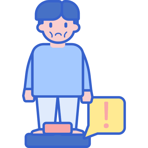 Obesity healthcare and medical bathroom scale fitness icon