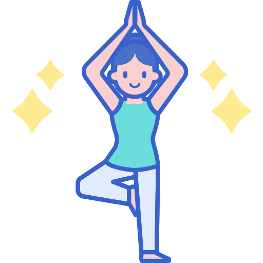 Yoga wellness poses exercise icon