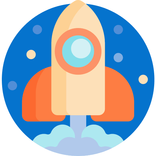 Rocket education rocket start up icon Rocket education rocket start up icon