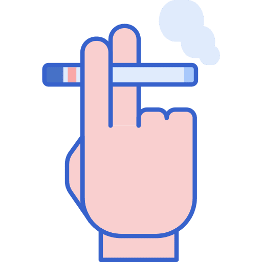 Smoking sign smoking hand icon