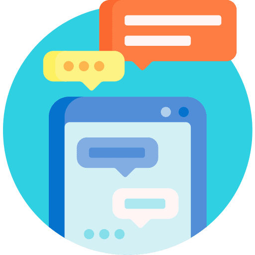 Chat chat touch screen cellphone icon Chat chat touch screen cellphone icon