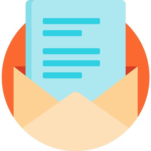 Letter postcard mail social icon Letter postcard mail social icon