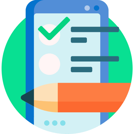 Test smartphone electronics pencil icon Test smartphone electronics pencil icon