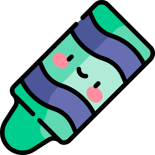 Crayon draw art and design pencil icon