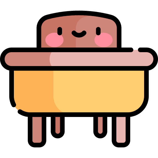 Desk school classroom chair icon