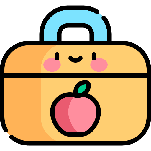 Lunch box box apple container icon