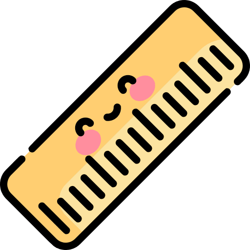Ruler measuring graphic design ruler icon