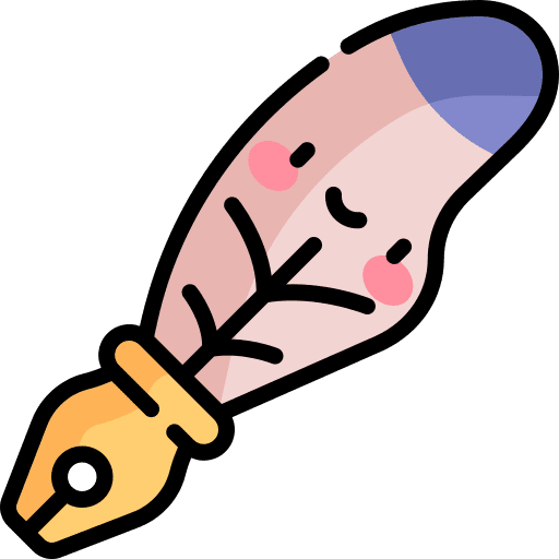 Fountain pen education signing calligraphy icon