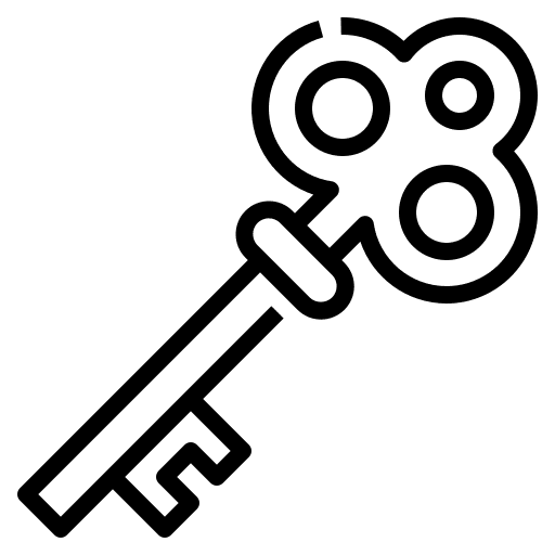 Key miscellaneous antique door icon Key miscellaneous antique door icon