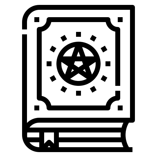 Spellbook mystical horoscope fortune icon Spellbook mystical horoscope fortune icon