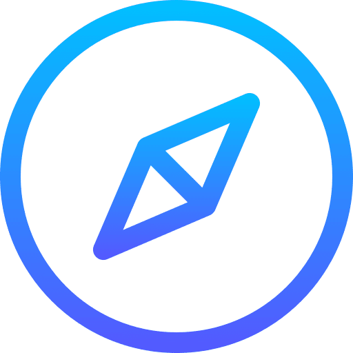 Compass interface navigation compass icon