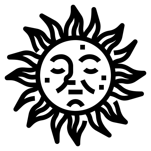 Sun astrology horoscope shapes and symbols icon Sun astrology horoscope shapes and symbols icon