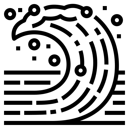 Water fortune wave astrology icon Water fortune wave astrology icon