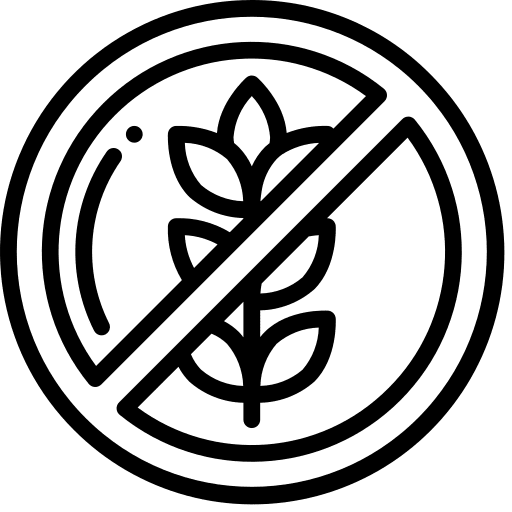 Wheat gluten free food and restaurant time and date icon