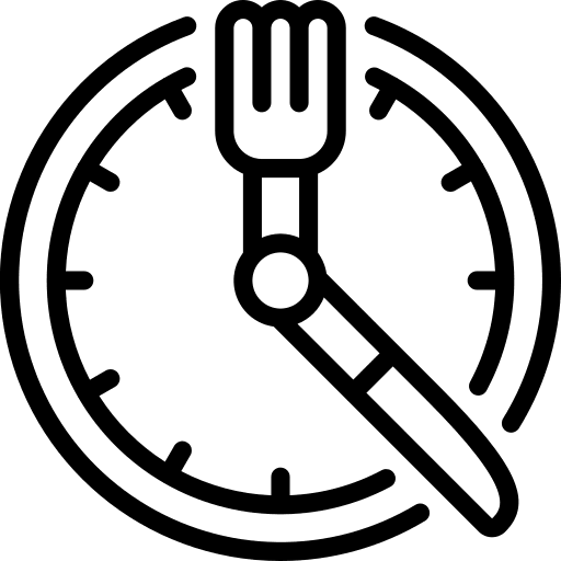 Clock meal schedule healthcare and medical icon