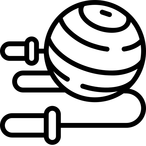 Gym equipment skipping rope gym equipment ball icon