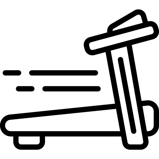 Treadmill fitness equipment gym equipment icon