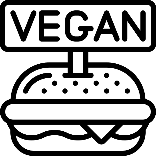 Vegan burger diet vegetarian organic icon