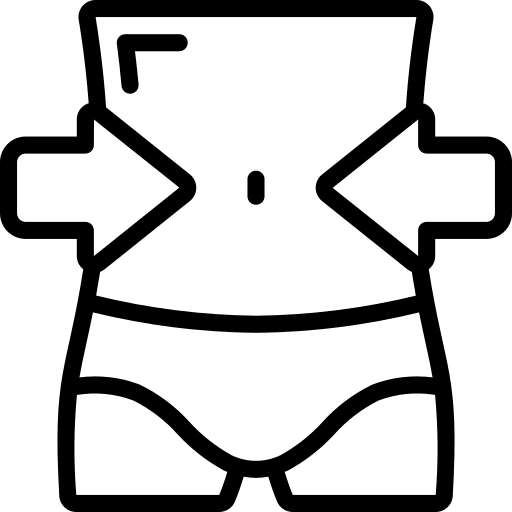 Waist healthcare and medical waist body icon