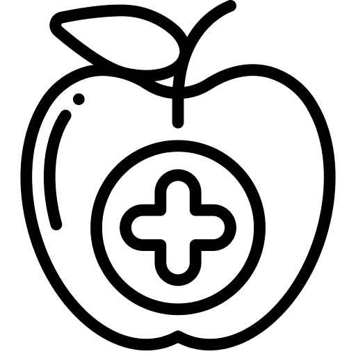 Apple food healthy food time and date icon