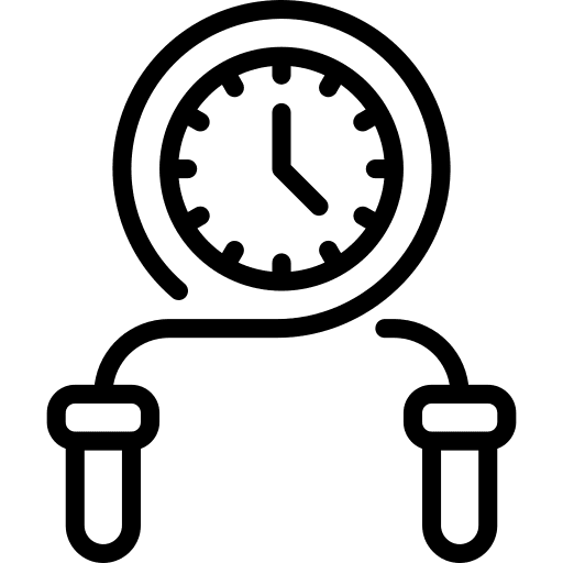 Clock gym session healthcare and medical icon