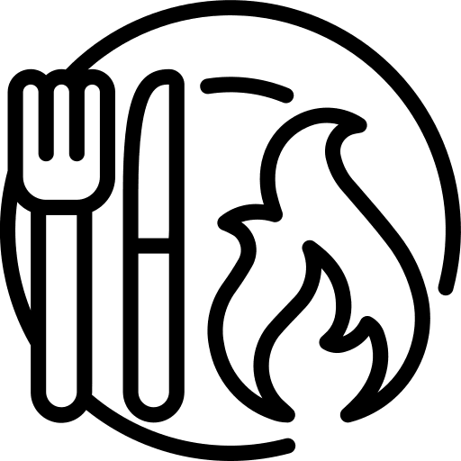 Meal food plate calories icon