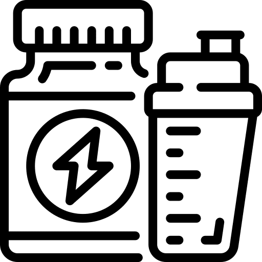 Protein powder proteins sports and competition icon