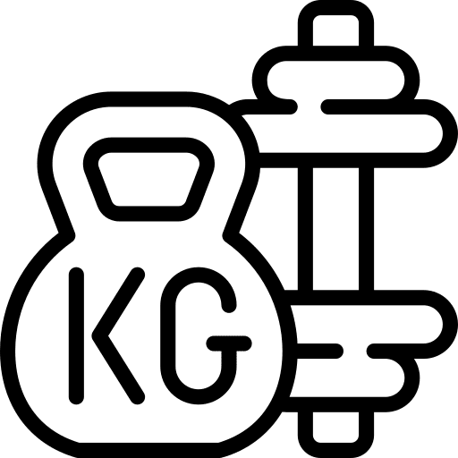 Weights weights sports and competition exercise icon