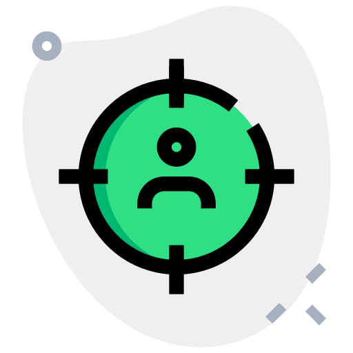 Customer marketing target customer icon