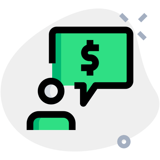 Messenger money messenger person icon
