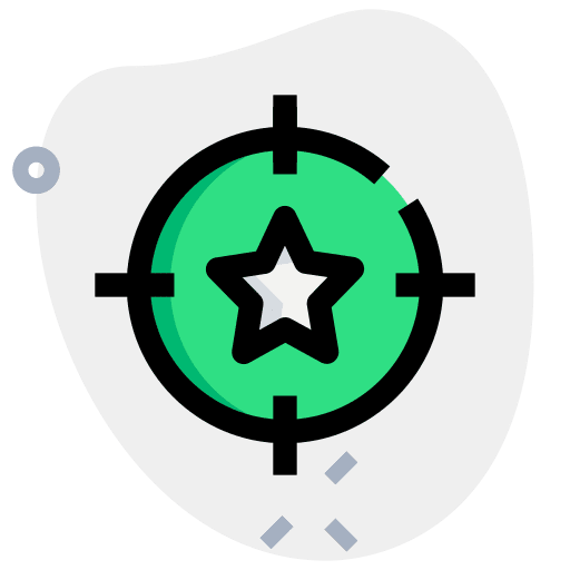 Star shooting sniper crosshair icon