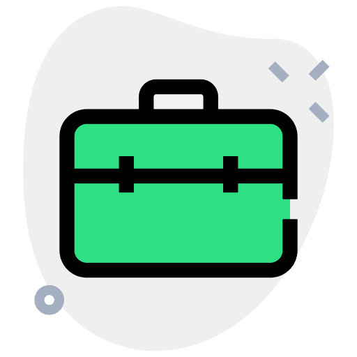 Briefcase businessman job portfolio icon