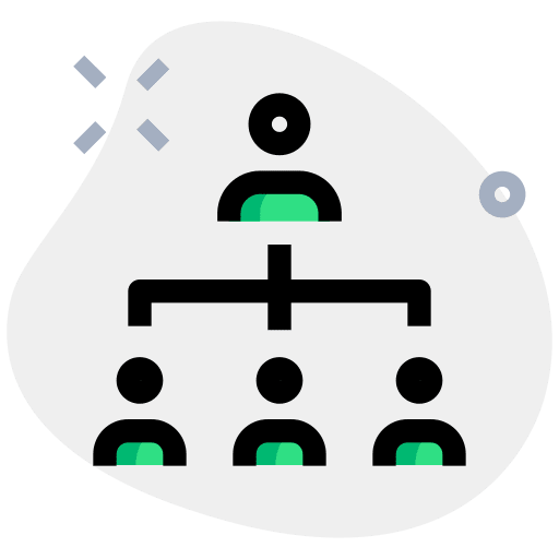 Hierarchy collaboration networking organization icon