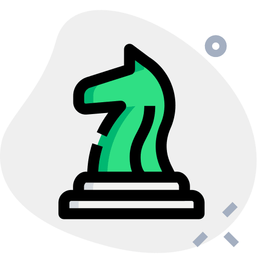Knight chesspiece strategy chess game icon
