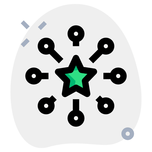 Star business and finance web site communication icon