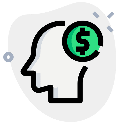 Thinking save money saving finance icon