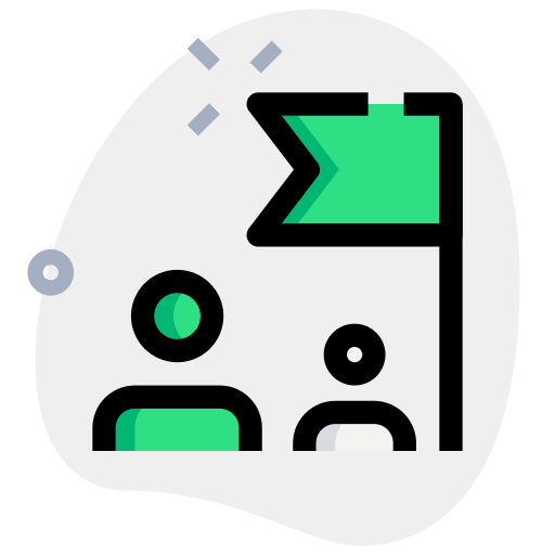 Flag aim goal business and finance icon