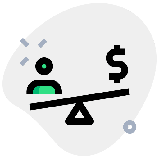 Money sign money coin comparison icon