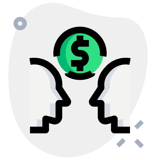 Discuss dollar symbol currency man icon