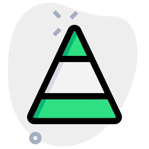 Infographic pyramid graphic statistics icon