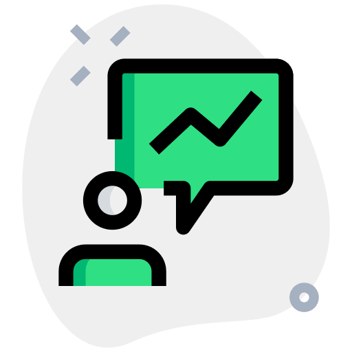 Presentation graph chart business icon