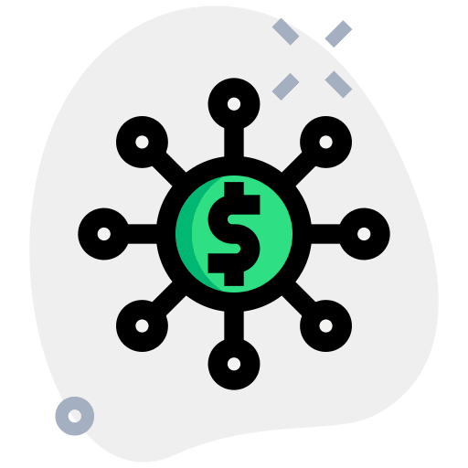 Relation dollar investment economy icon