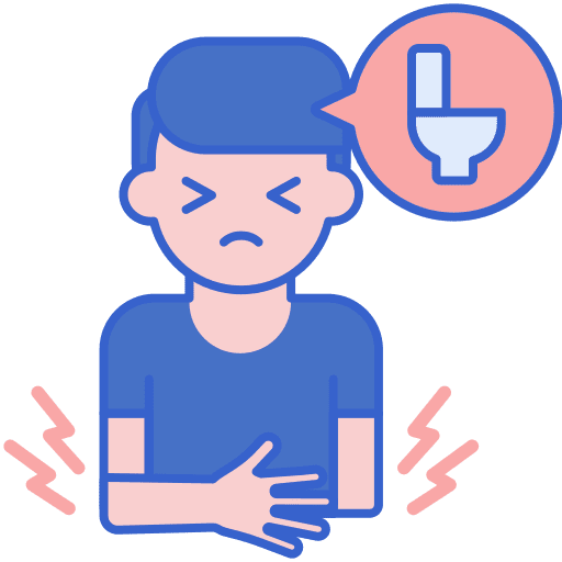 Diarrhea bathroom abdominal paint icon