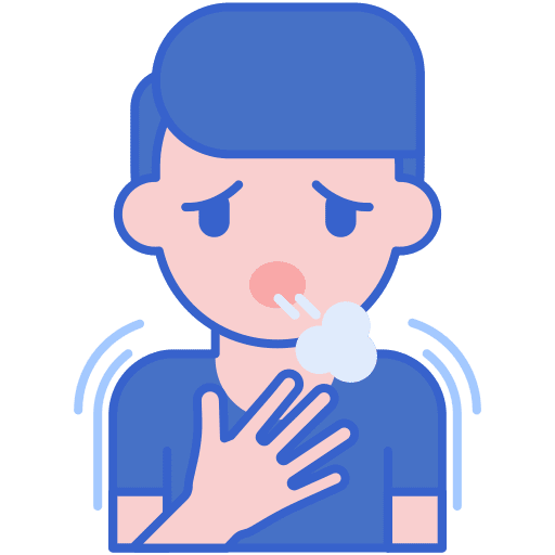 Difficulty breathing difficult allergy shortness of breath icon