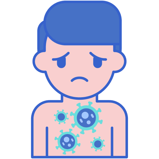 Infected coronavirus infection disease icon