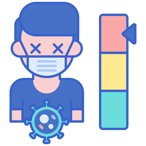 Infection healthcare and medical host pathogen icon