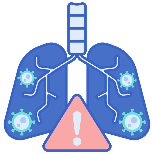 Pneumonia sick outbreak healthcare and medical icon